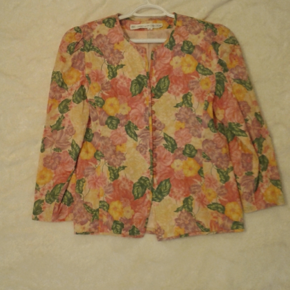 ANNE CRIMMINS 90's vintage floral women jacket